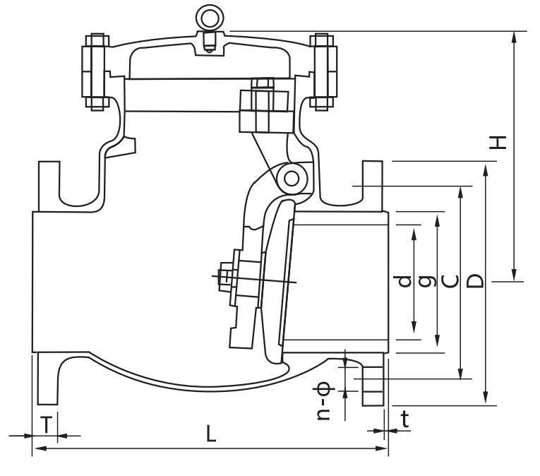 API/JIS/DIN Swing Check Valve Factory Derect Sell 150/300/600/900lb Wcb/CF8/CF8m