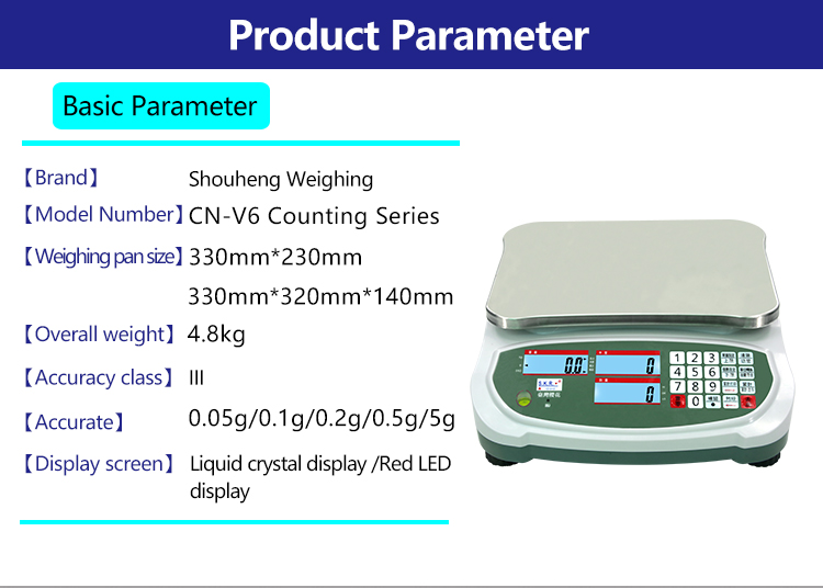 Industry Weighing Table Scale with LCD Display and Maximum Range of 75kg SOHE 2024