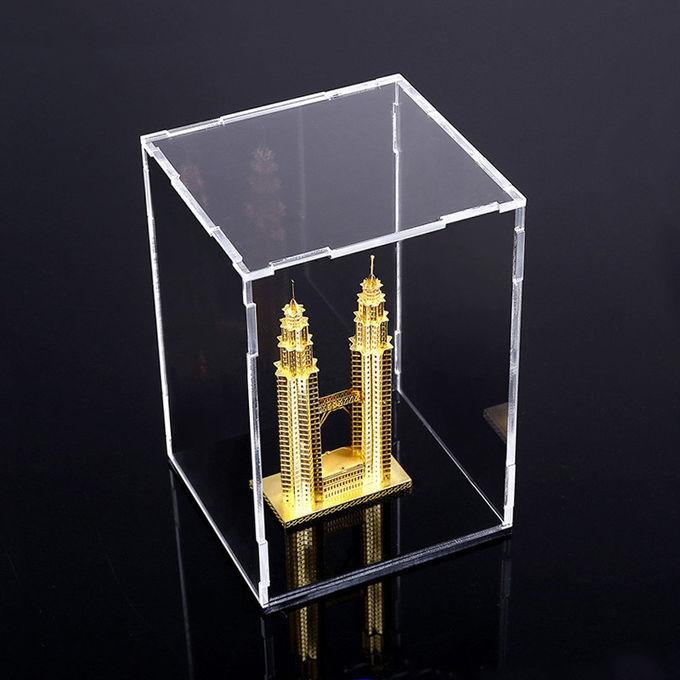 Square Counter Acrylic Display , Case Plastic Stand Clear Storage Box Jars With Lids