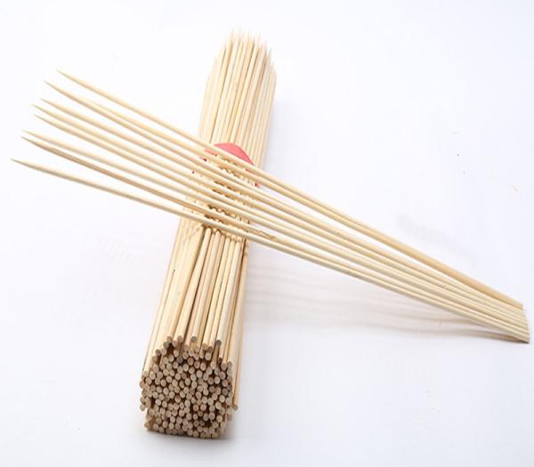 Quality 40cm Long Barbecue Bamboo Sticks Large BBQ Bamboo Skewers for sale