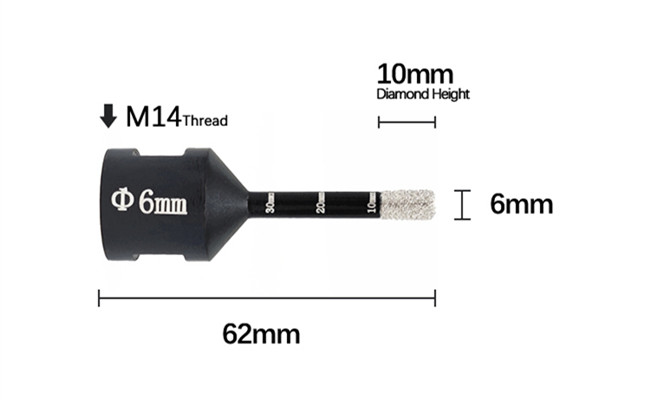 45mn Diamond Masonry Core Drill Bit 6mm 12mm 14mm For Power Drill