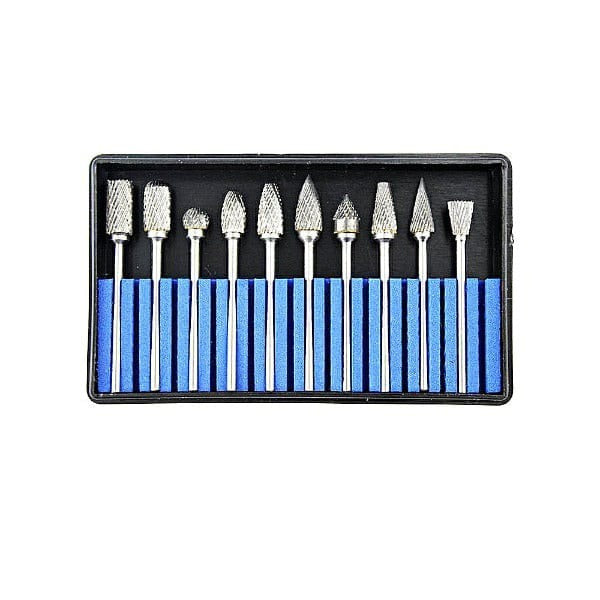 10 Pcs Die Grinder Tungsten Carbide Burr Set With 2.35mm/3mm Shank