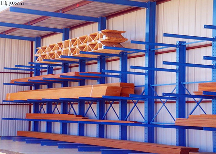 Powder Coated Structural Cantilever Rack Heavy Duty Steel For Pipe Tube Storage