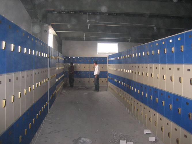 Strong / Durable White Storage Locker , Double Stacked Lockers For Shopping Mall