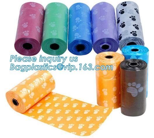 High Quality Eco-friendly Degradable Fashion With Printing Doggy Pet Dog Waste Poop Bags, Eco friendly pet dog waste poo