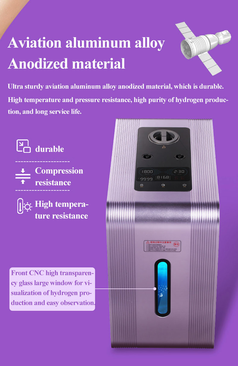 Hi-Tech Hydrogen Inhalation Machine Hydrogen And Oxygen Generators 1800ml 1500ml WEIZI