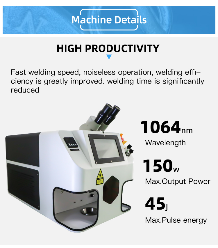 High Power 200W Handheld Fiber Laser Desktop Mini Portable Gold Welding Machine