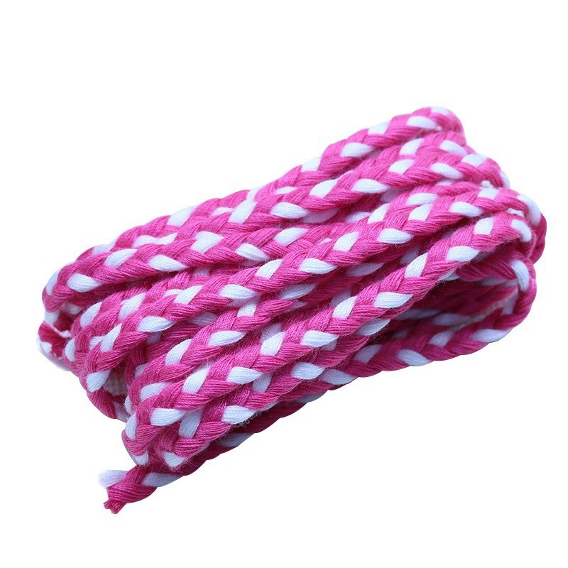 Garment 3 Strand Macrame Cord Orange White 5mm 3 Strand Cotton Rope