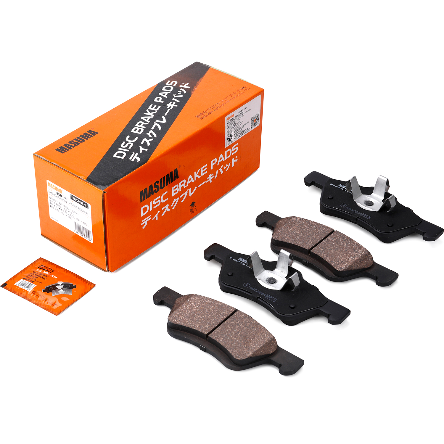 Car Fitment FORD USA 18*13.5*7.5cm MASUMA No Noise Brake Pads Set AM6Z-2001-A TF11W