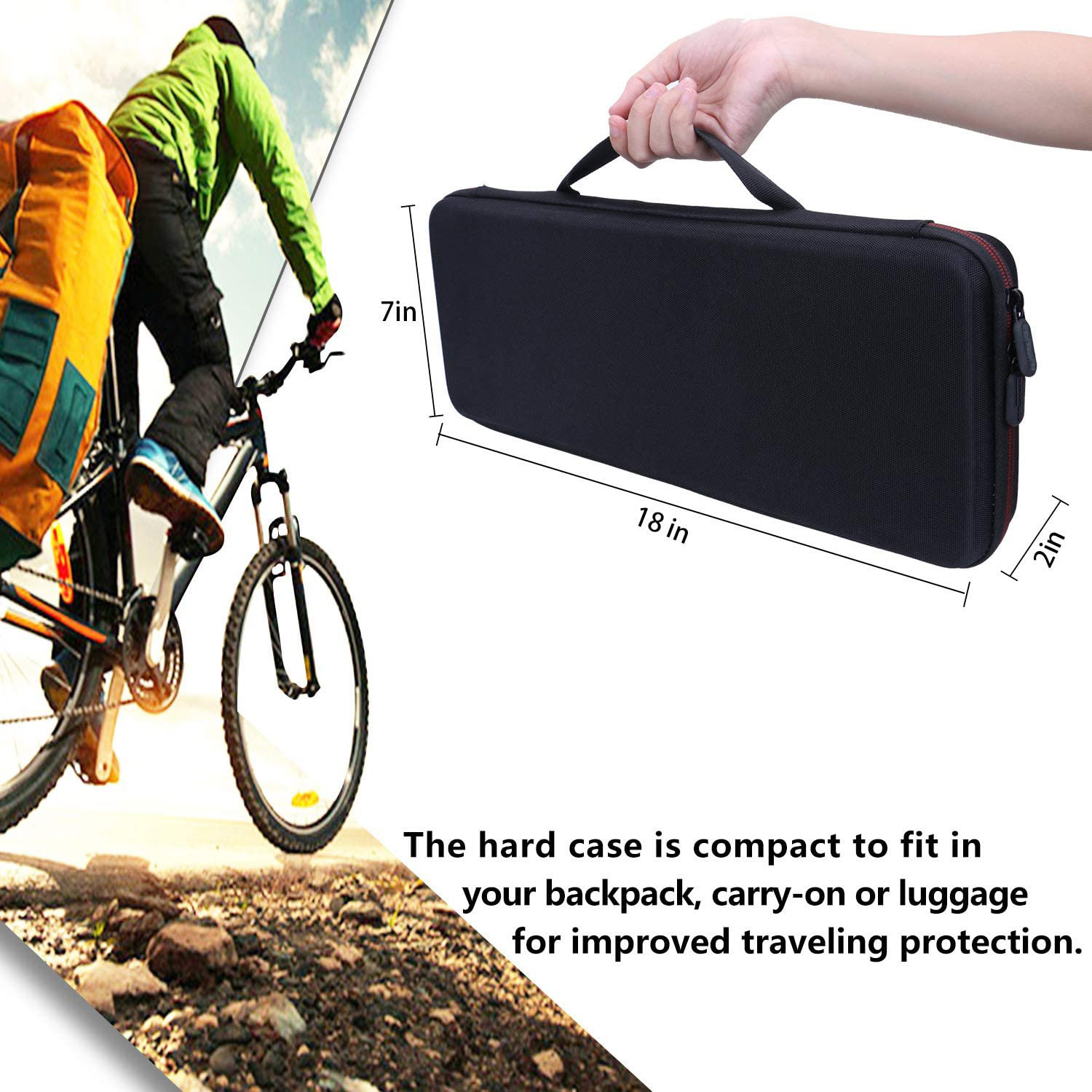 Hard Shell 18" L EVA Storage Case For Keyboard