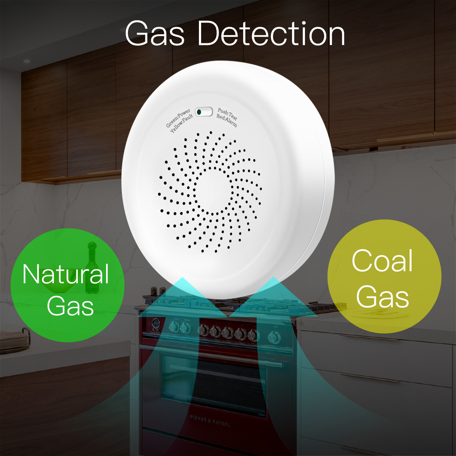 Alarm System Tuya Smart Life Devices Gas Leakage Detector Combustible Sensor
