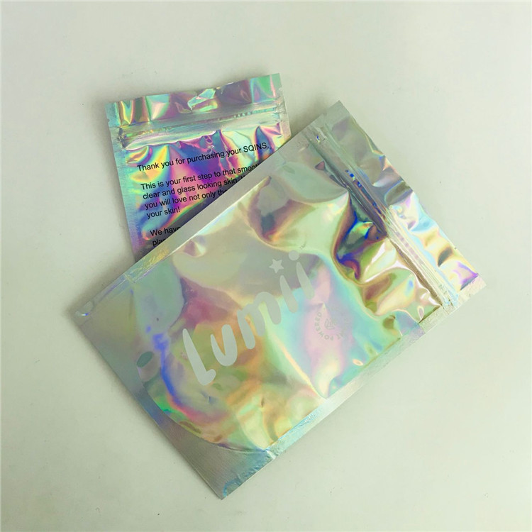 CMYK Color Gravure Printing Cosmetic Holographic Bags