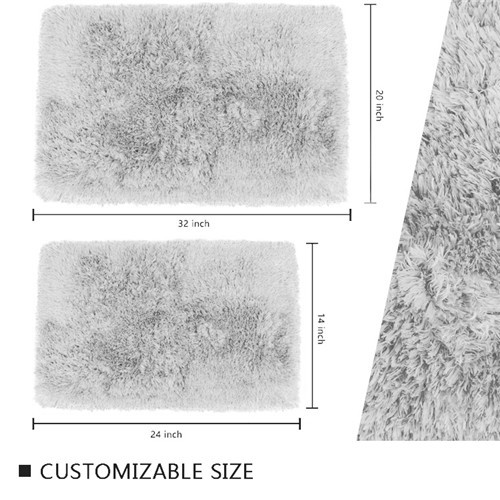 Microfiber 1310GSM Rectangle Washable Latex Backed Bathroom Rugs