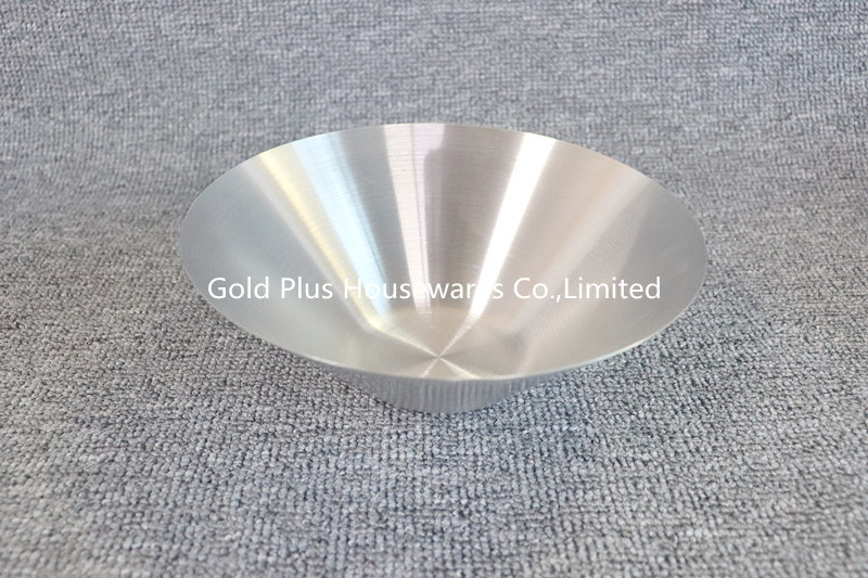 Simple Stainless Steel Round Tray Fruit Snacks Ice Cream 22cm Stain Fruit Salad Bowl