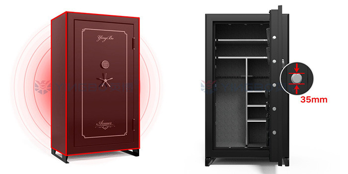 OEM Steel Gun Safe Box 645kg For Home Office Hotel YB/GS - 180