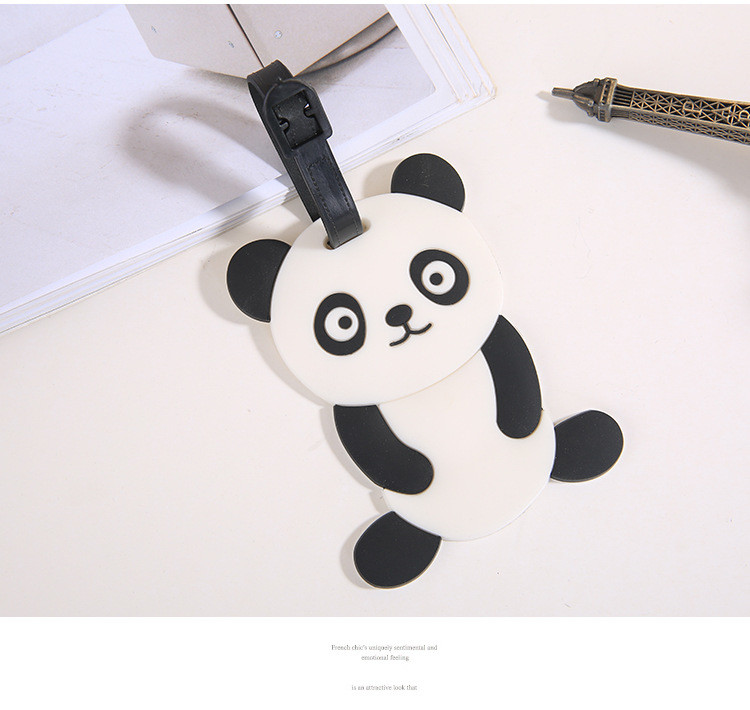 2-Pack Cute Silicone Luggage Tag With Name ID Card for Suitcases Non-Toxic Customized Welcome