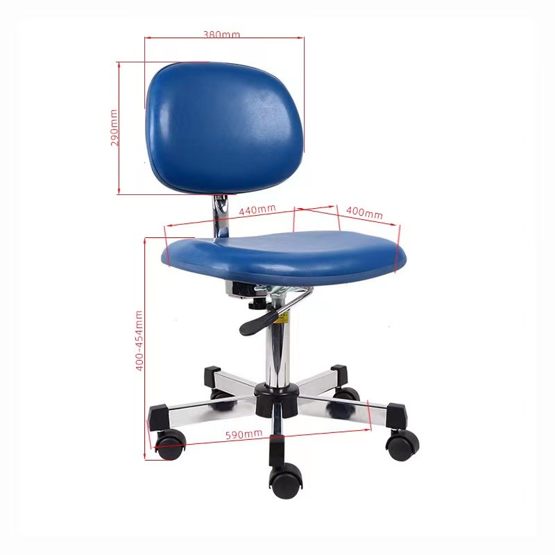 440*410mm ESD Saddle Swivel Chair Injection Molded Backrest Esd Stool Chair