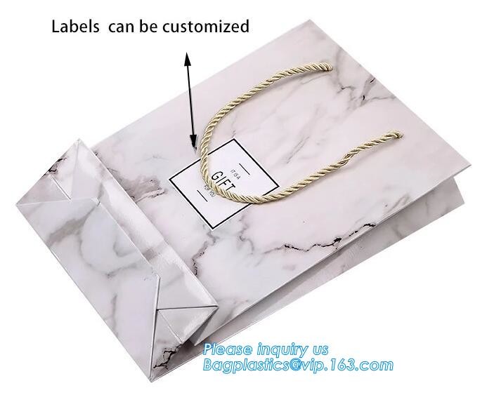 Custom Printed Accept Wholesale Stock White Brown Kraft Paper Shopping Bag With Handle No Minimum, carrier handle bags