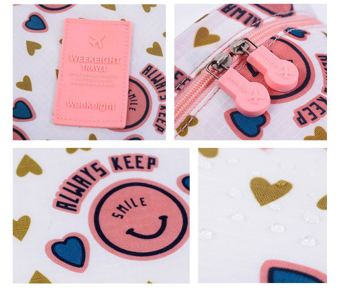 Outdoor Travel Beauty Storage Round Polyester Waterproof Makeup Wash Bag