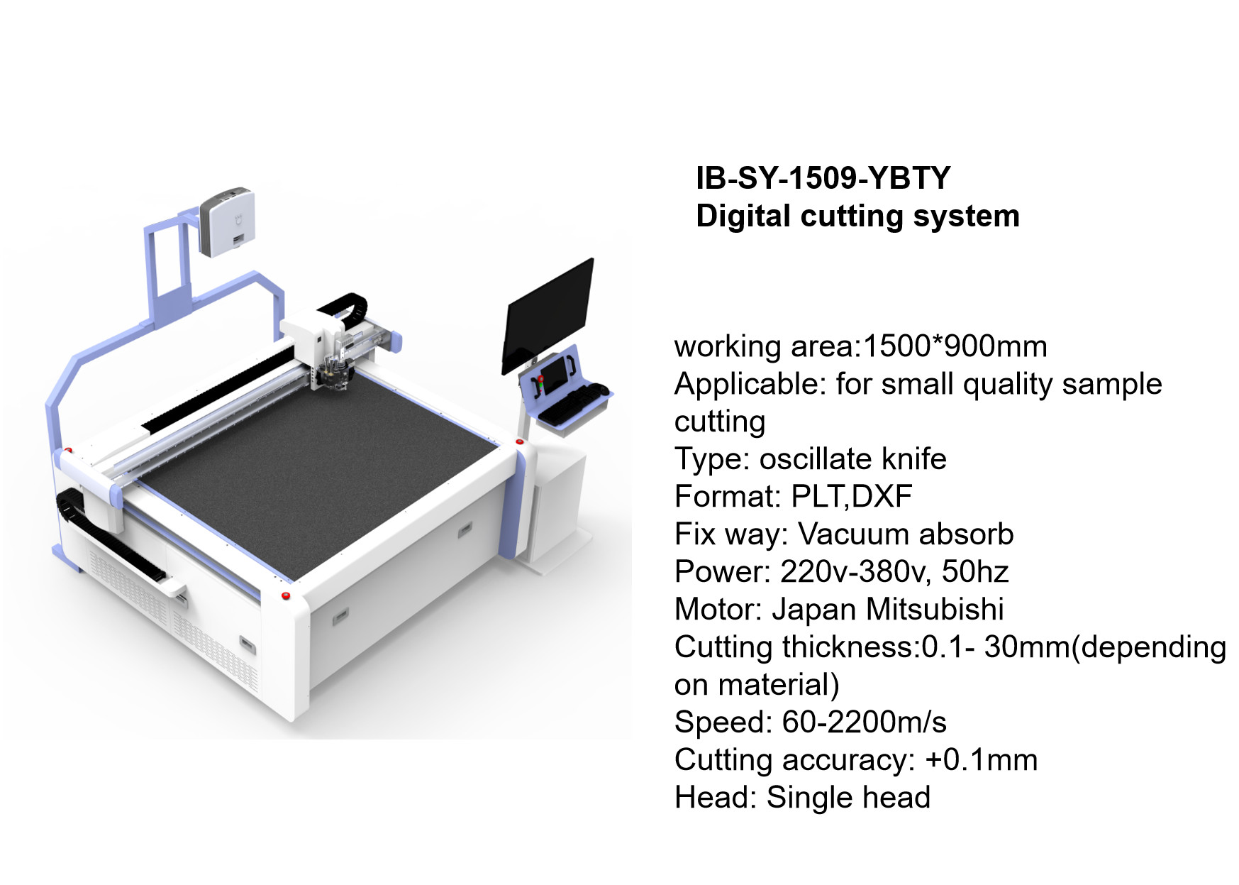 220V - 380V Blanket Cutting Machine 50Hz CNC Carpet Cutting Machine With Vibrating Knife