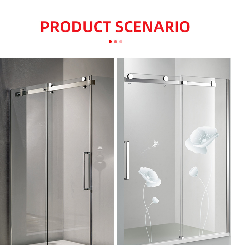Modern Design Stainless Steel Sliding Door System Hardware for 10-12mm Thick Safe Glass