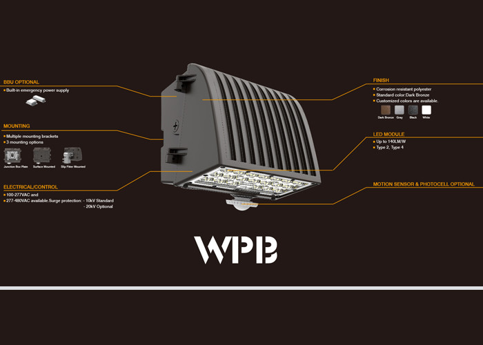 Lumileds 3030 IP65 T2 T4 100 Watt Led Wall Pack