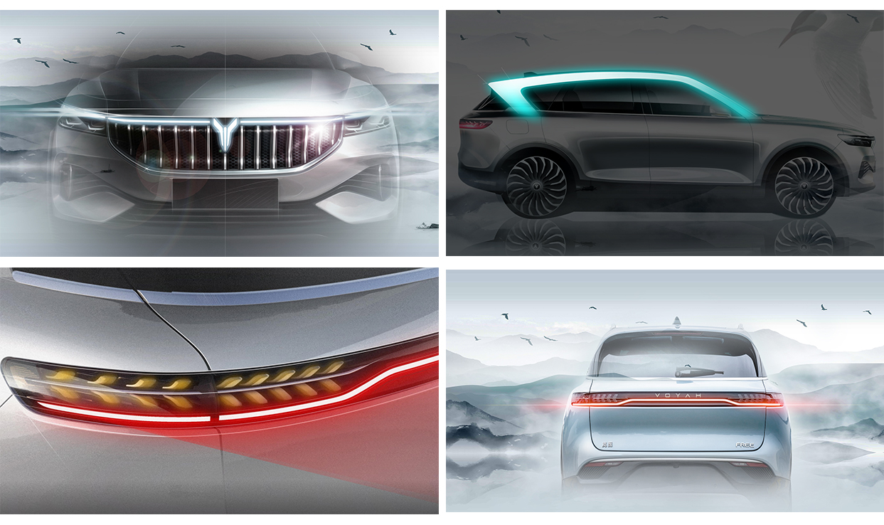 Luxury Energy Vehicles High Speed Mpv Dongfeng Voyah Free Pure Electric EV SUV Four Wheel Drive Electric Car 4905*1950*1645mm