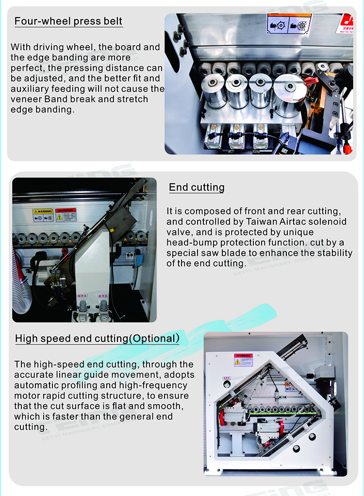 SKDT630 Automatic Pre Milling Edge Banding Machine for Panel Furniture at 380V/220V