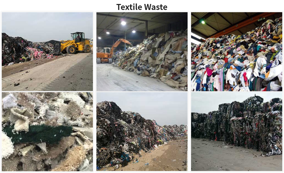 Textile Waste Shredding Disposal Solid Waste Shredder Waste Cloth Leather To RDF Briquette System Industrial Textile Waste Crusher
