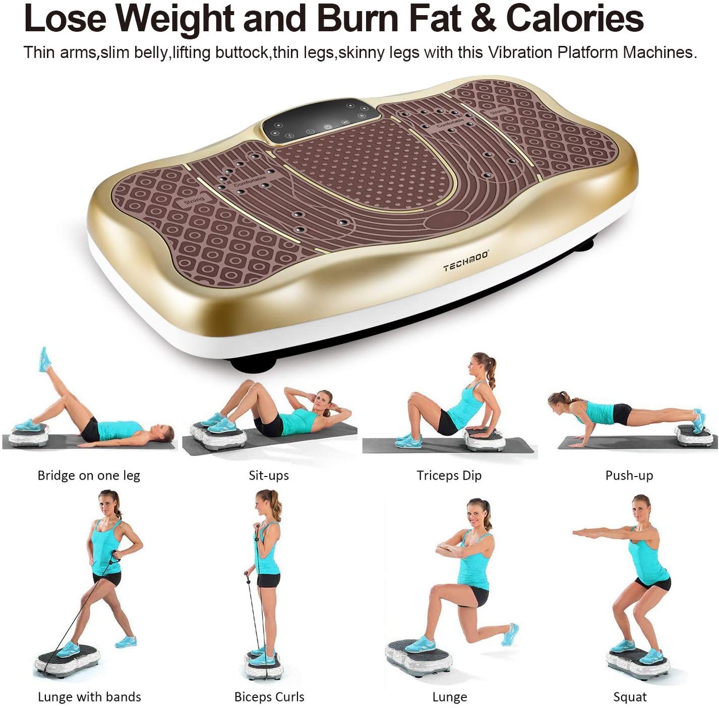 200W Remote Control Fat Burning Vibrating Machine For Weight Loss