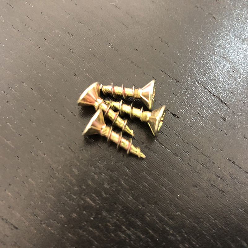 15MM Yellow Zinc Plated Steel Cross Recessed Countersunk Head Chipboard Screws For Timber