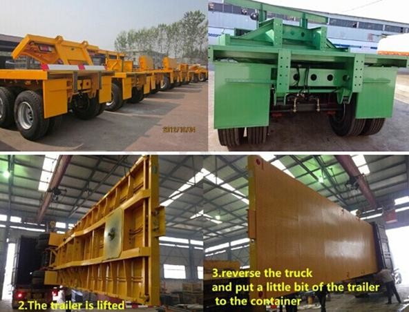 30 Tons-60 Tons 40ft Flatbed Semi Trailer For Container Cargo Transporting