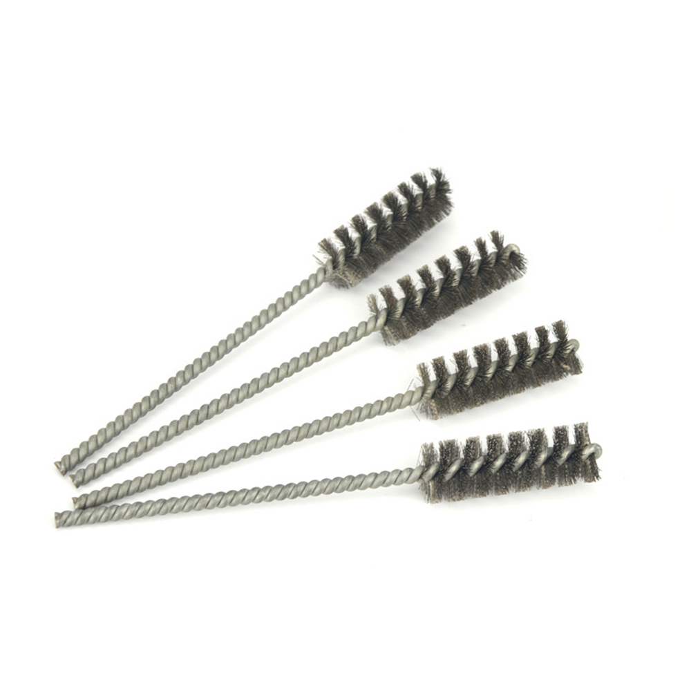 Industrial Polish Pipe Cleaning Cylinder Steel Wire Tube Deburrig Brush
