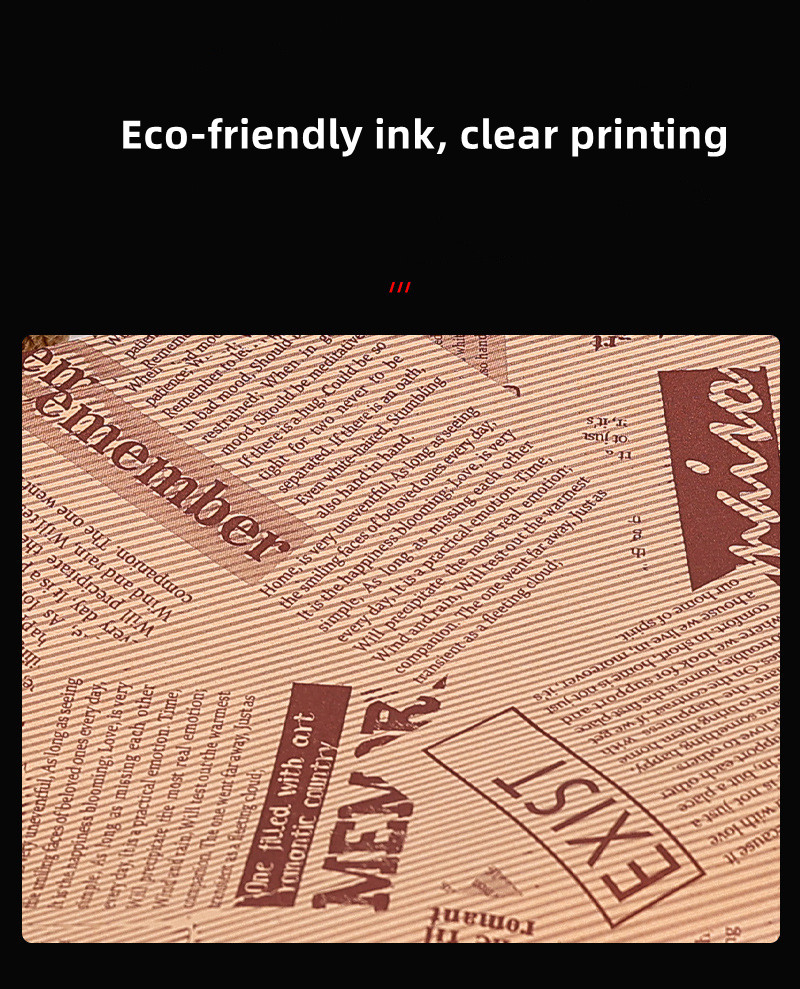 Embossing Recycled Greaseproof Food Wrap Paper Customized