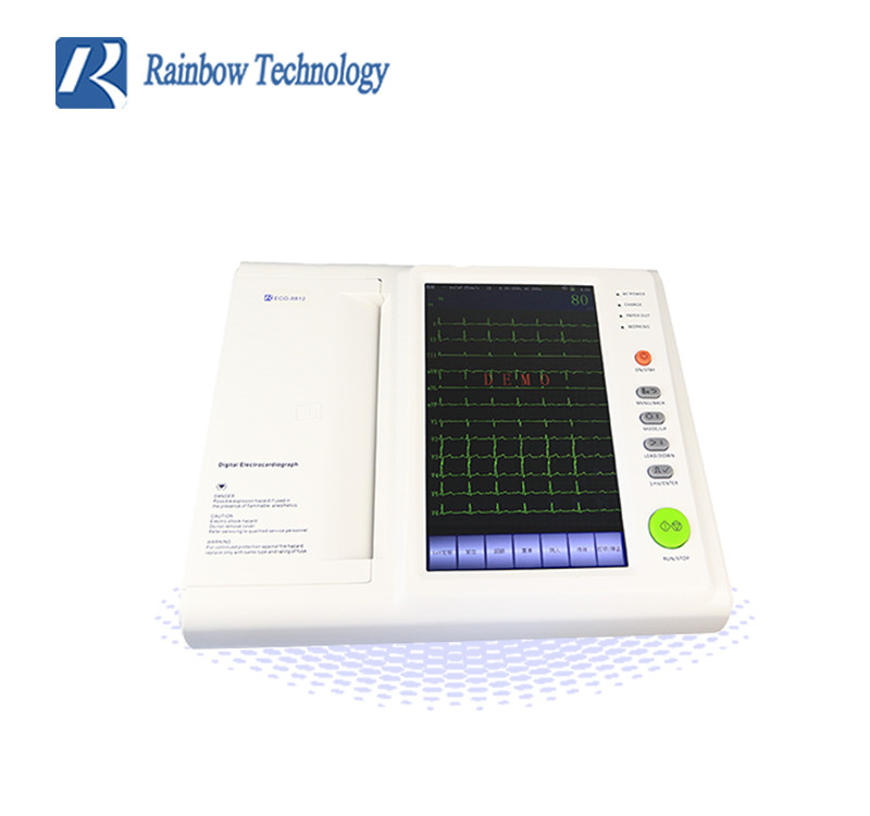 Auto analyze Medical ECG Machine compact Portable 12 Lead ECG Monitor