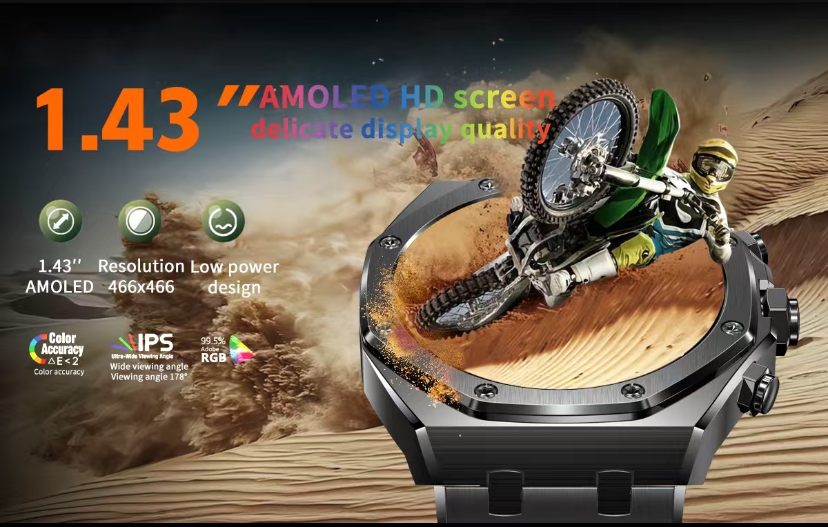 AK68 Men Smart Watch BT Calling Business Smart Watch Multi Sport Mode
