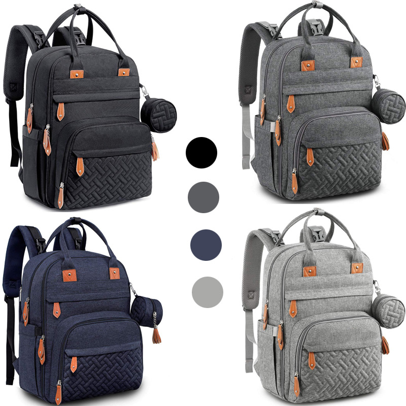 Embossing Anti Theft Large Capacity Diaper Bag Backpack 20-35 Litre