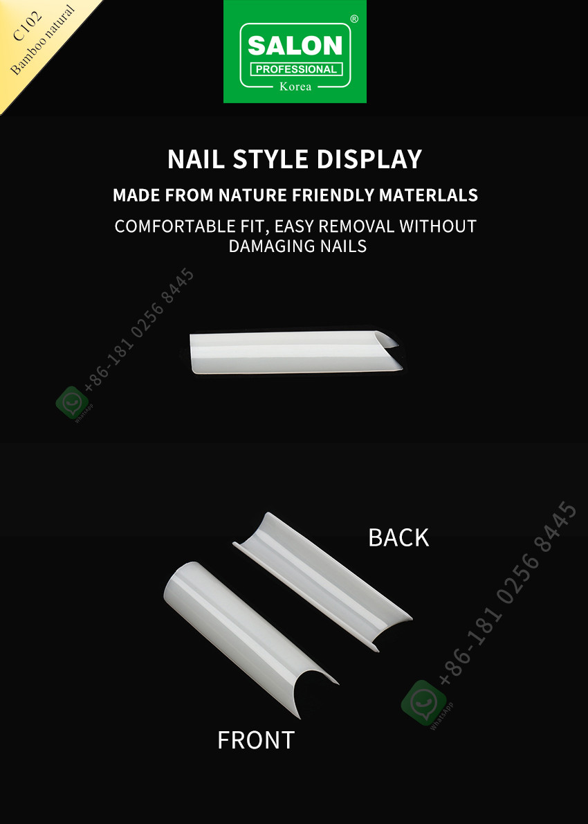 Square Full Covered Ultra-Thin ABS False Nail For Salon Nail Extensions Easy DIY Nail Art At Home