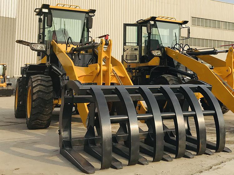 China Famous Brand ET920 Front Wheel Loader With Hay Fork Grass Loader With Grapple
