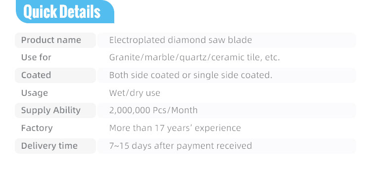Diamond Tools 350mm Electroplated Diamond Saw Blade for Granite Marble Stone Cutting