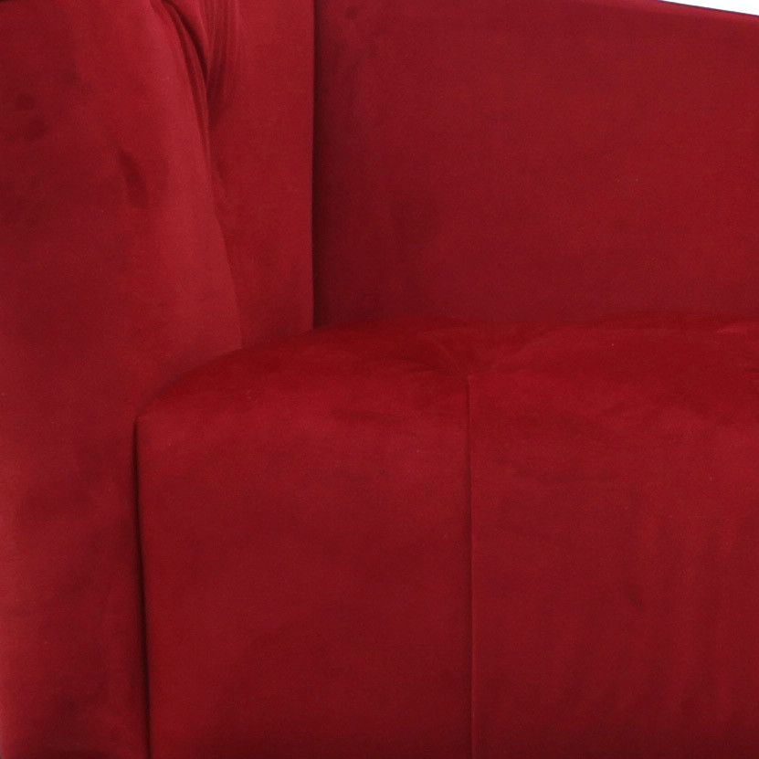 Wooden Leg L176cm Red Velvet 2 Seater Sofa Contemporary velvet sofa