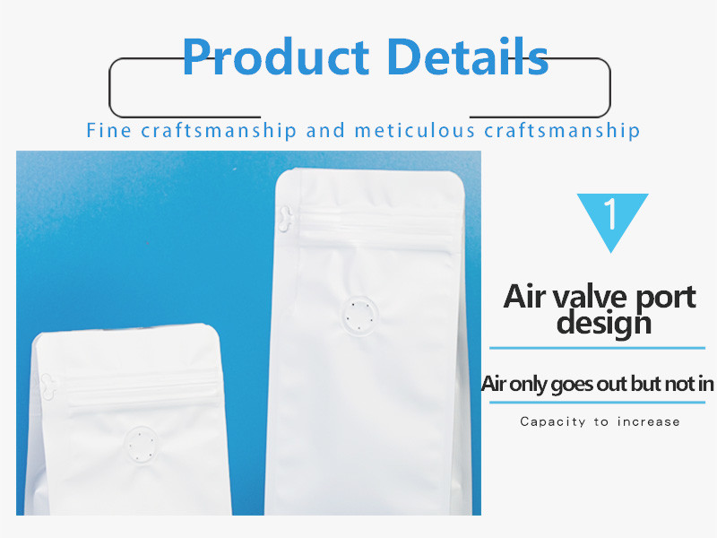 12 Ounce Matte Printed Coffee Bean Bag Packaging Flat Bottom Coffee Pouch With Valve