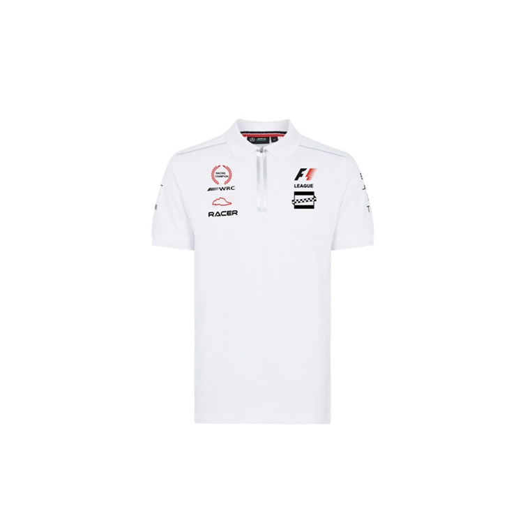 Custom Logo Printed Plus Size Men's Pullover Racing Sport Polo Shirts at Affordable Prices