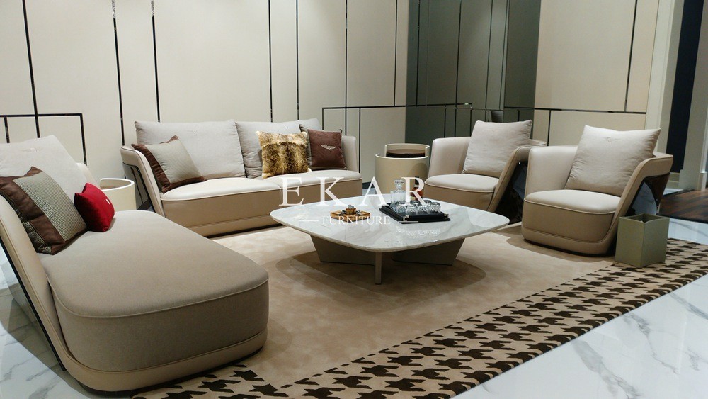 Contemporary British Style Wooden Rectangle High Gloss Coffee Table W001H3A