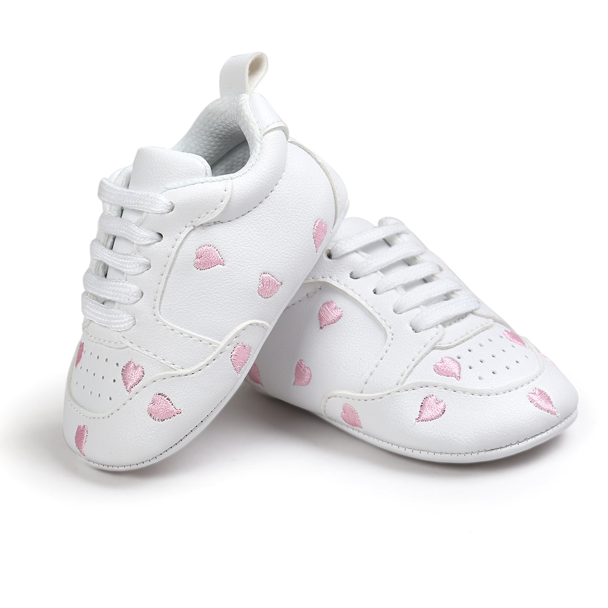Amazon hot PU Leather sneakers white casual boy shoes new born kids first walking shoes baby boy