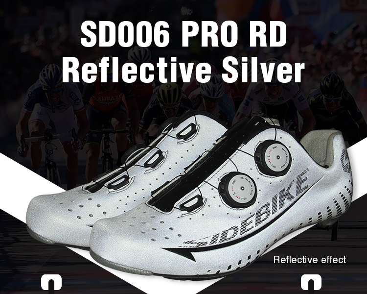 Custom Made Road Bike Sandals Silver Color High Security Excellent Slip Resistance