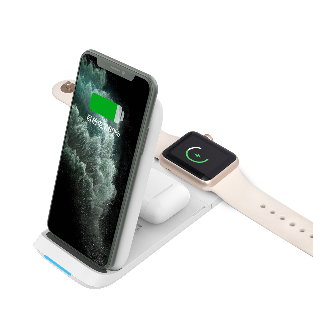 Overvoltage Protection Magnetic Qi 15W Wireless Charger for Watch Airpods and Phones