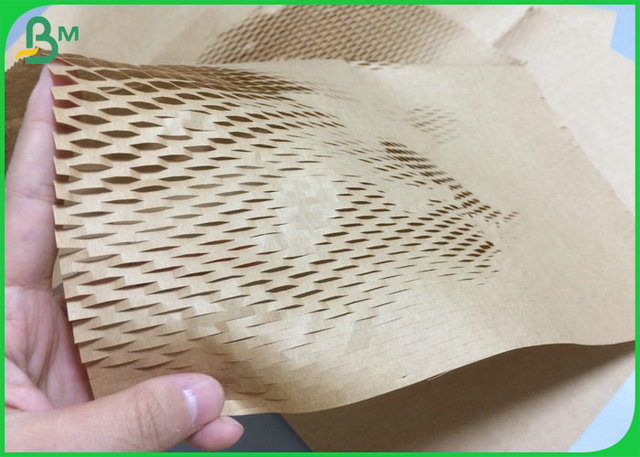 80gsm 90gsm Brown Honeycomb Stretch Wrapping Paper For Express Packaging