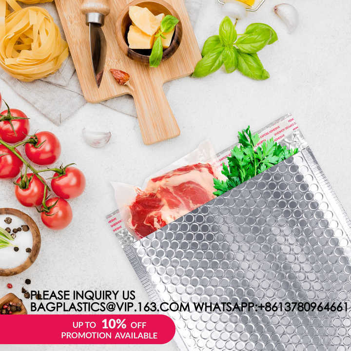 Waterproof Metallic Foil Thermal Bubble Shipping Mailer Envelopes Insulated Mailers For Cold Shipping