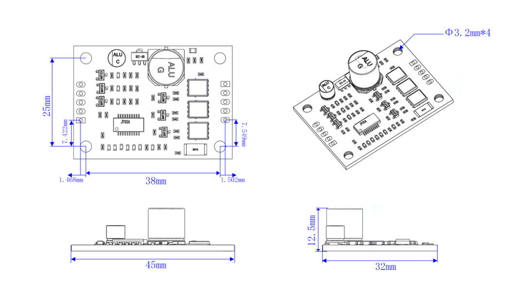 28V 3 Phase BLDC Motor Controller 5A Brushless Engine Speed Controller